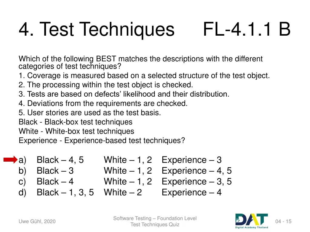 4 test techniques 12