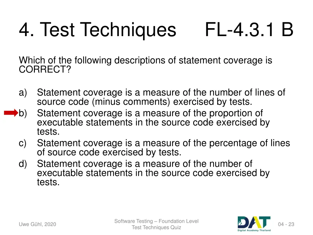 4 test techniques 20