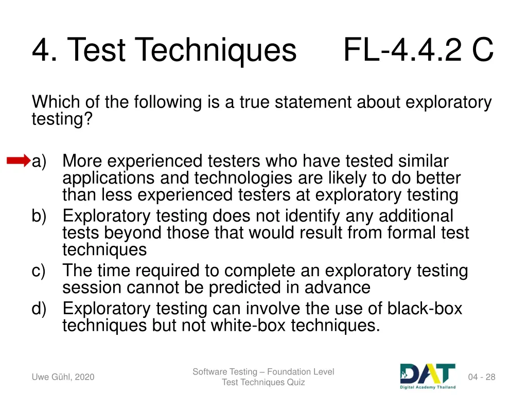 4 test techniques 24