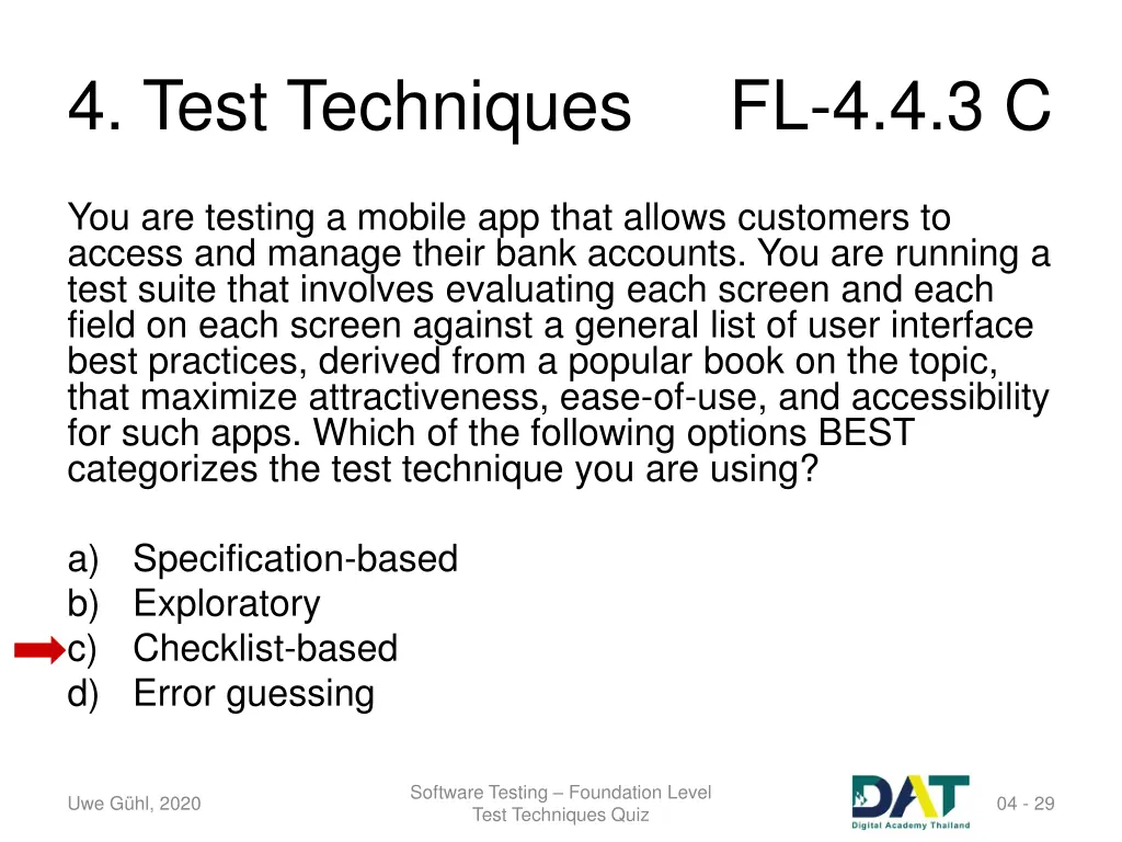 4 test techniques 25