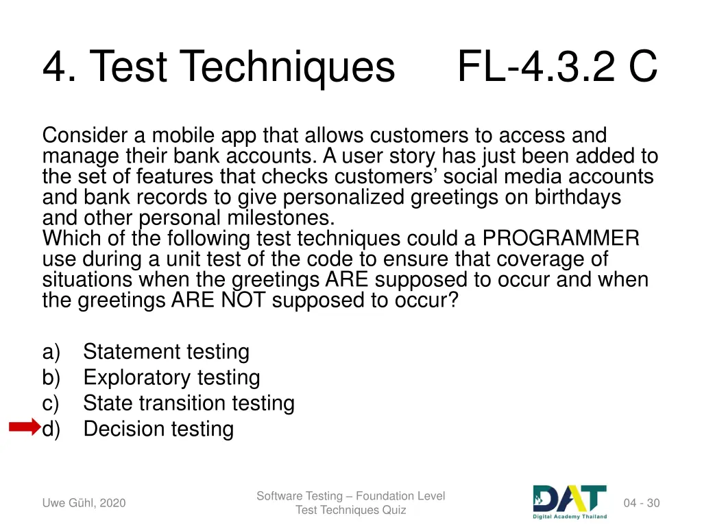 4 test techniques 26