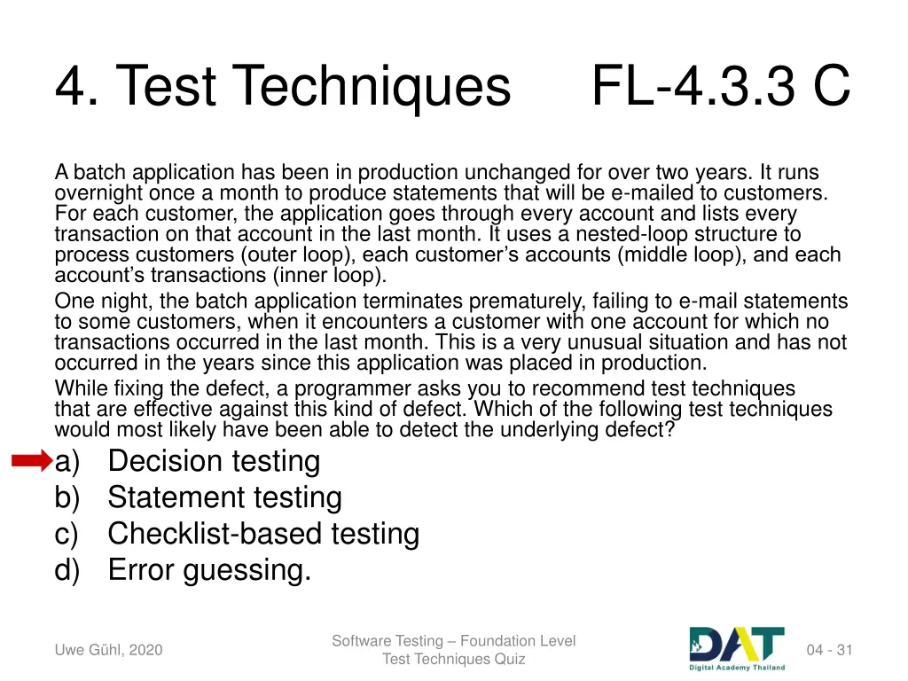 4 test techniques 27