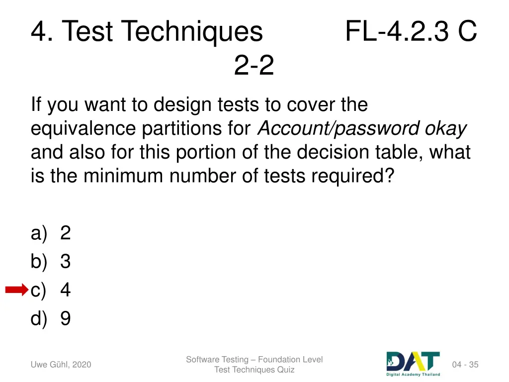 4 test techniques 31