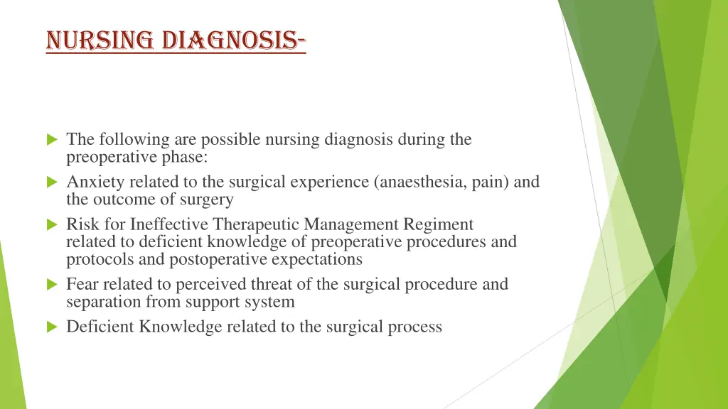 nursing diagnosis