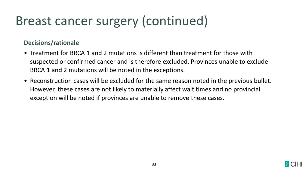 breast cancer surgery continued