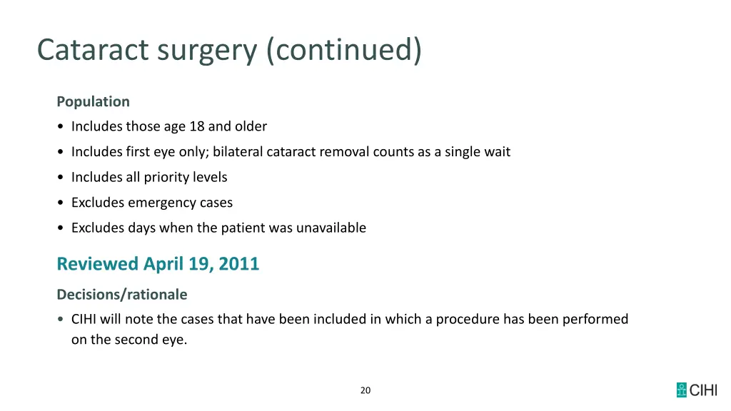 cataract surgery continued