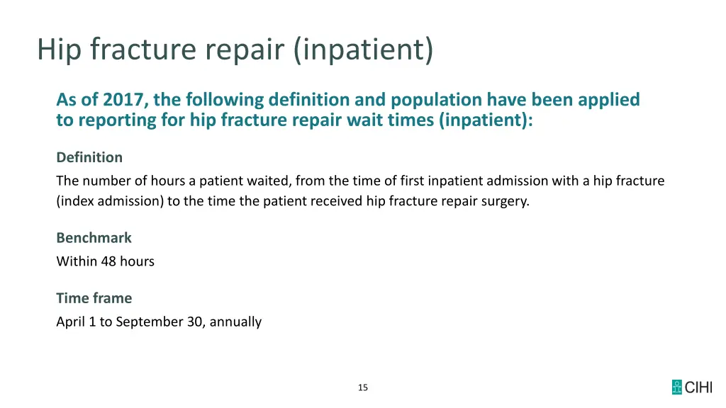 hip fracture repair inpatient