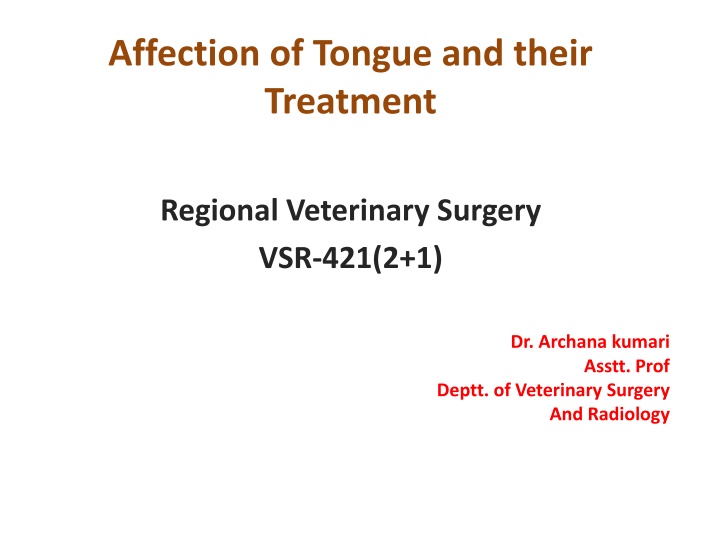 affection of tongue and their treatment