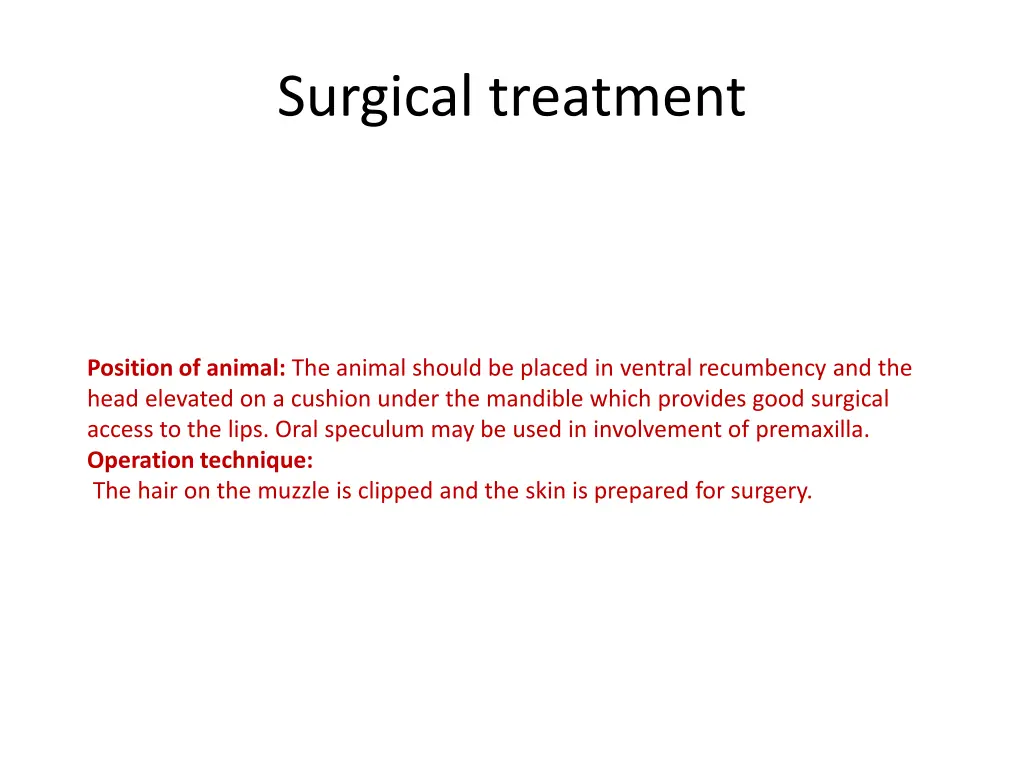 surgical treatment