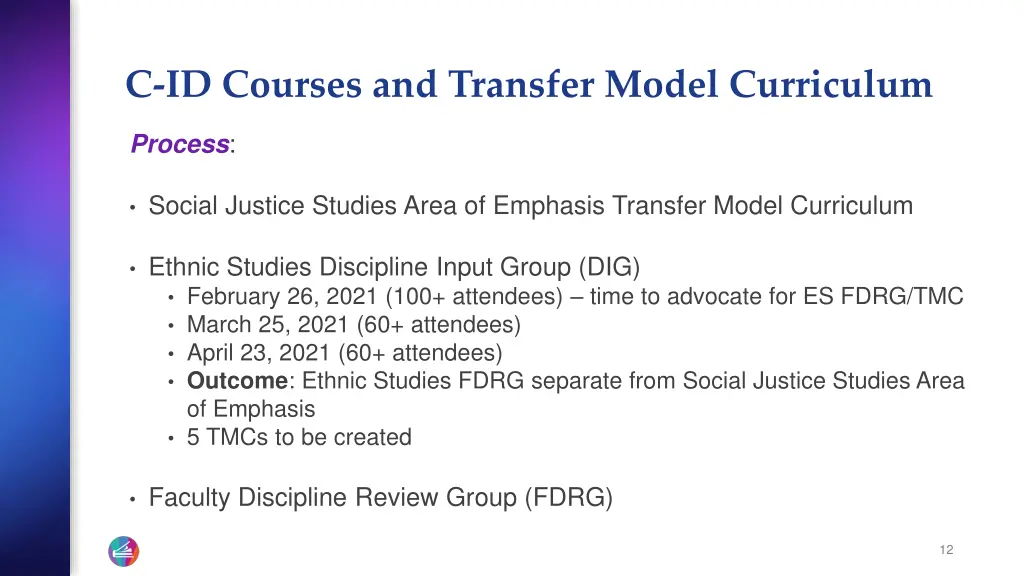 c id courses and transfer model curriculum