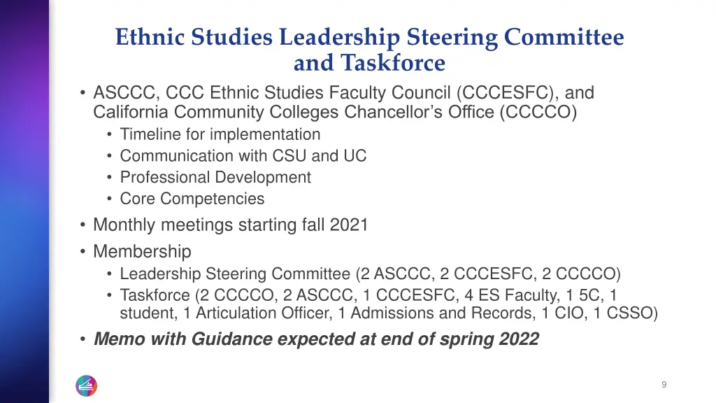 ethnic studies leadership steering committee