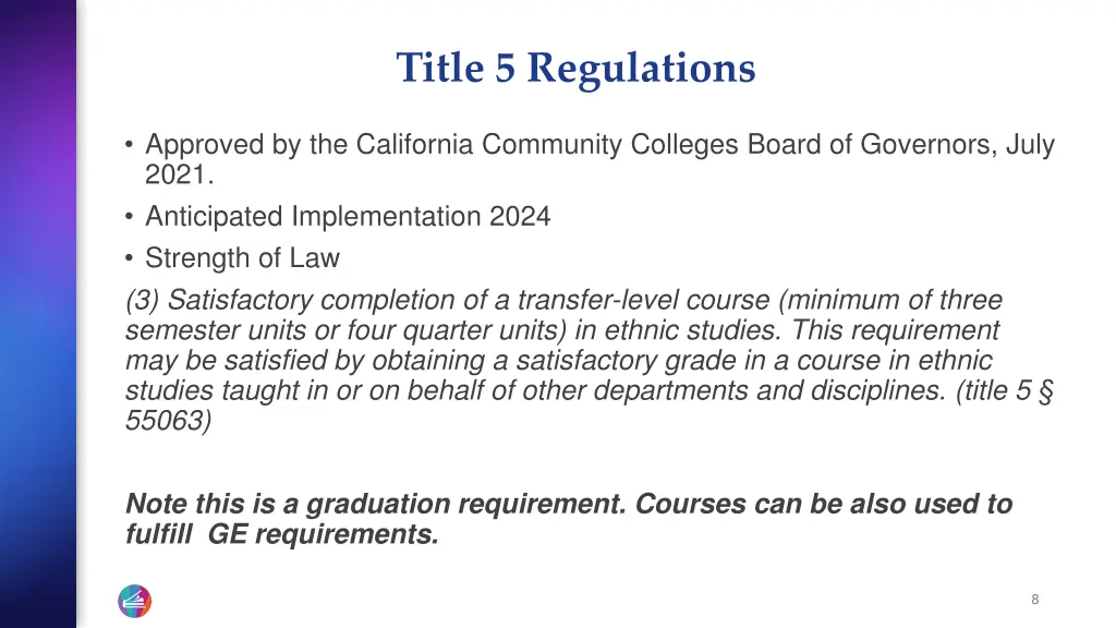 title 5 regulations 1