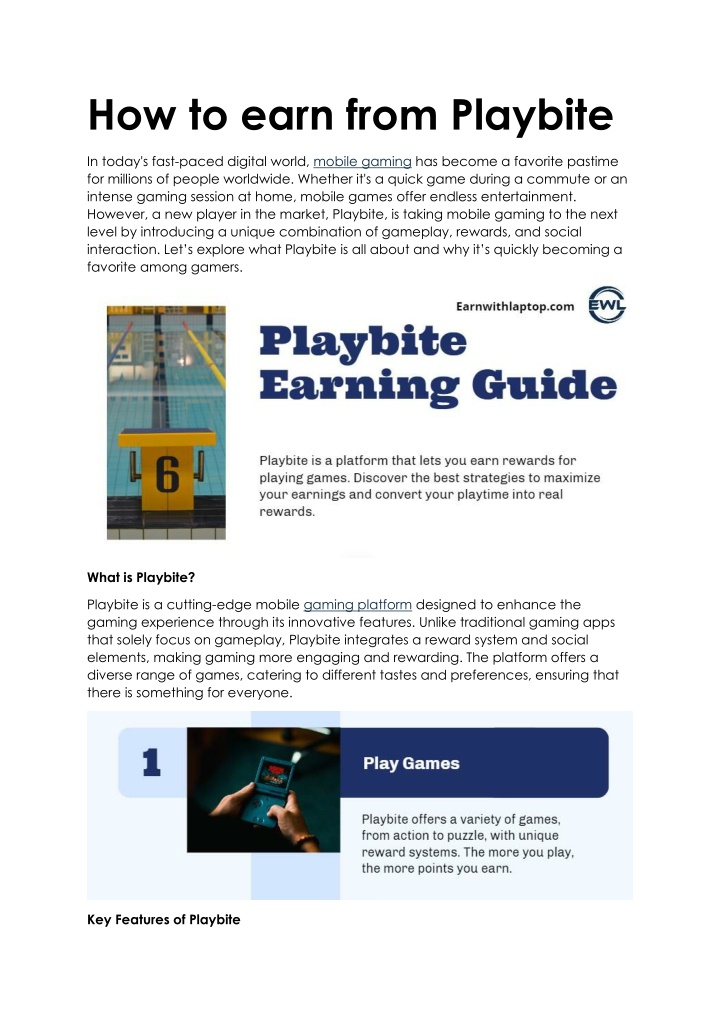 how to earn from playbite