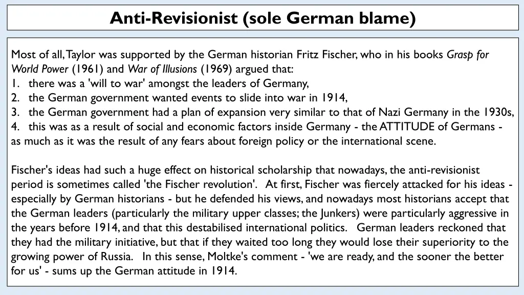 anti revisionist sole german blame 1