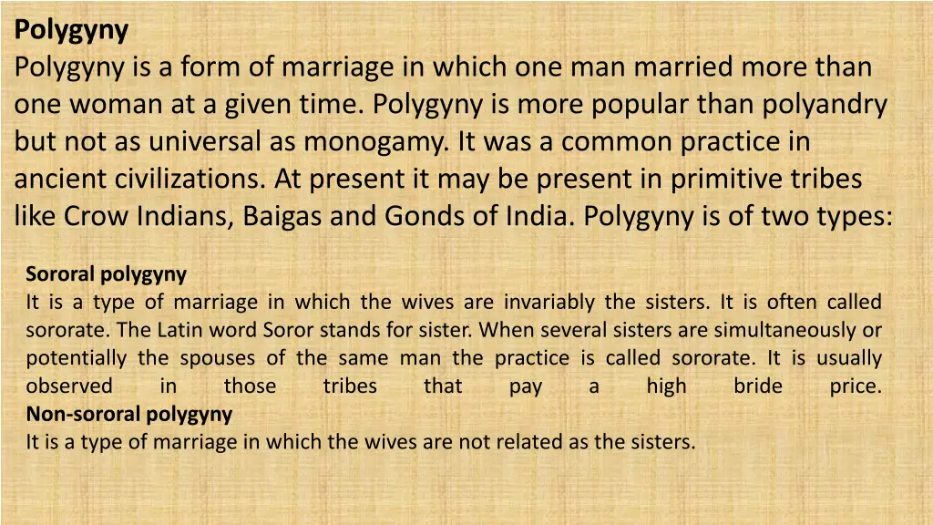 polygyny polygyny is a form of marriage in which