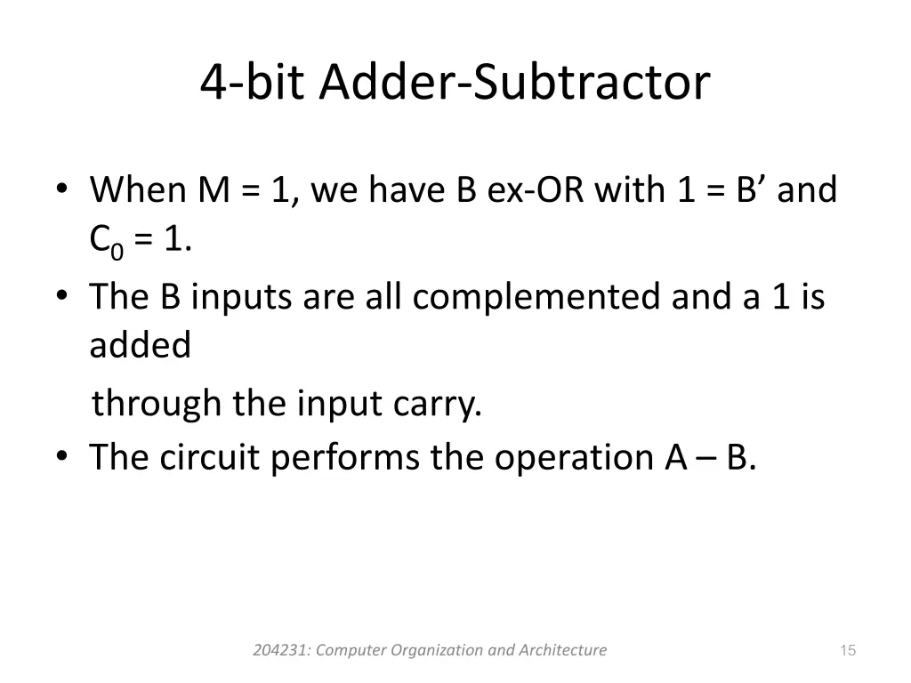 4 bit adder subtractor 1