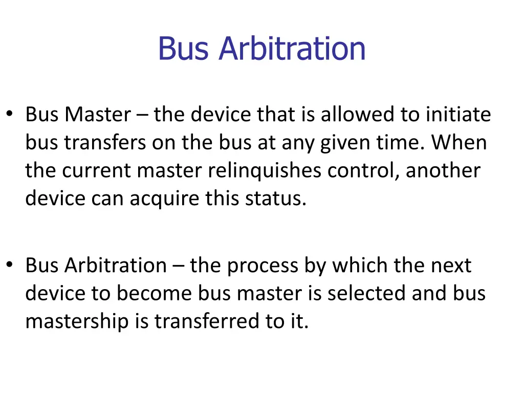 bus arbitration