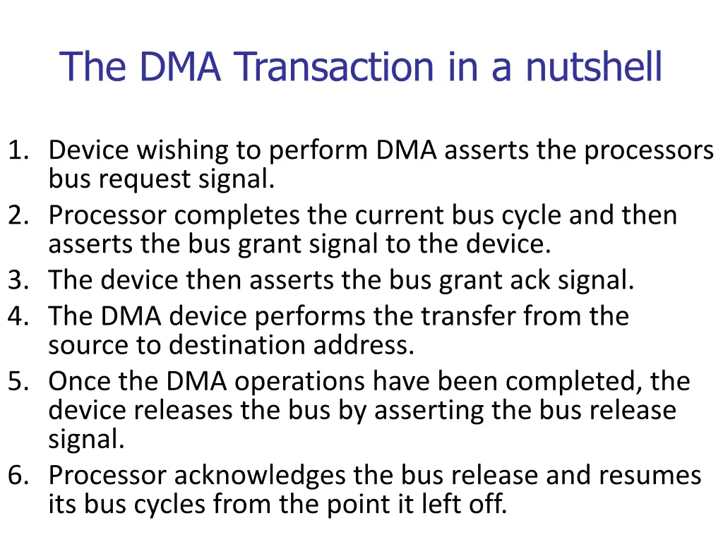 the dma transaction in a nutshell