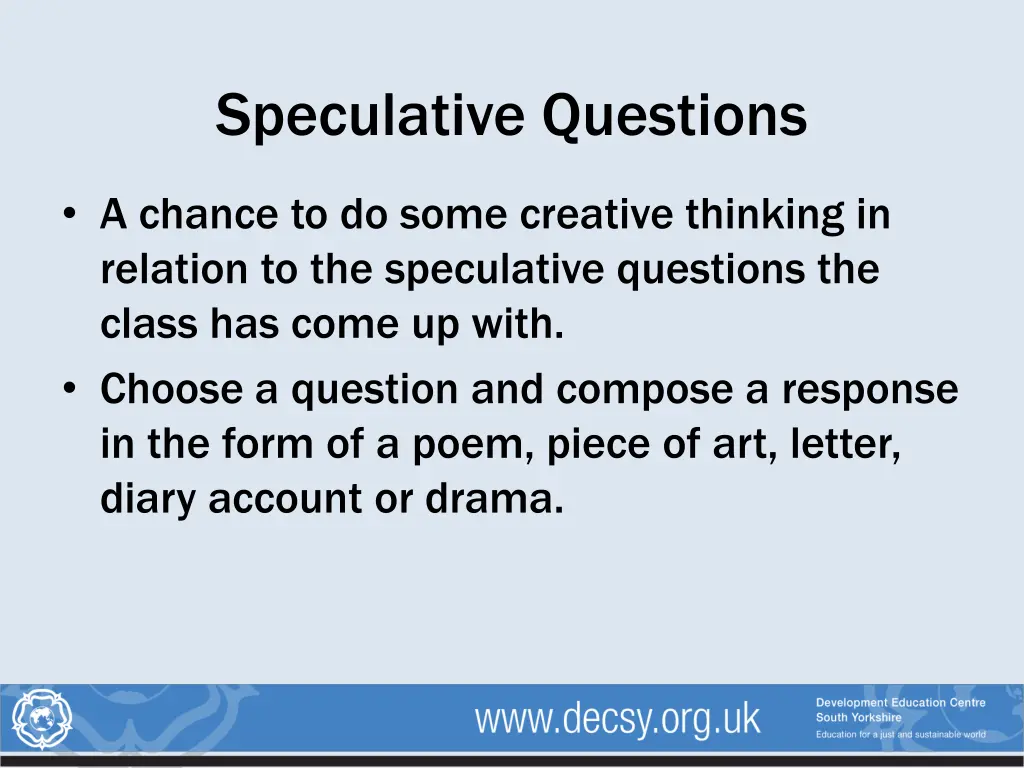 speculative questions