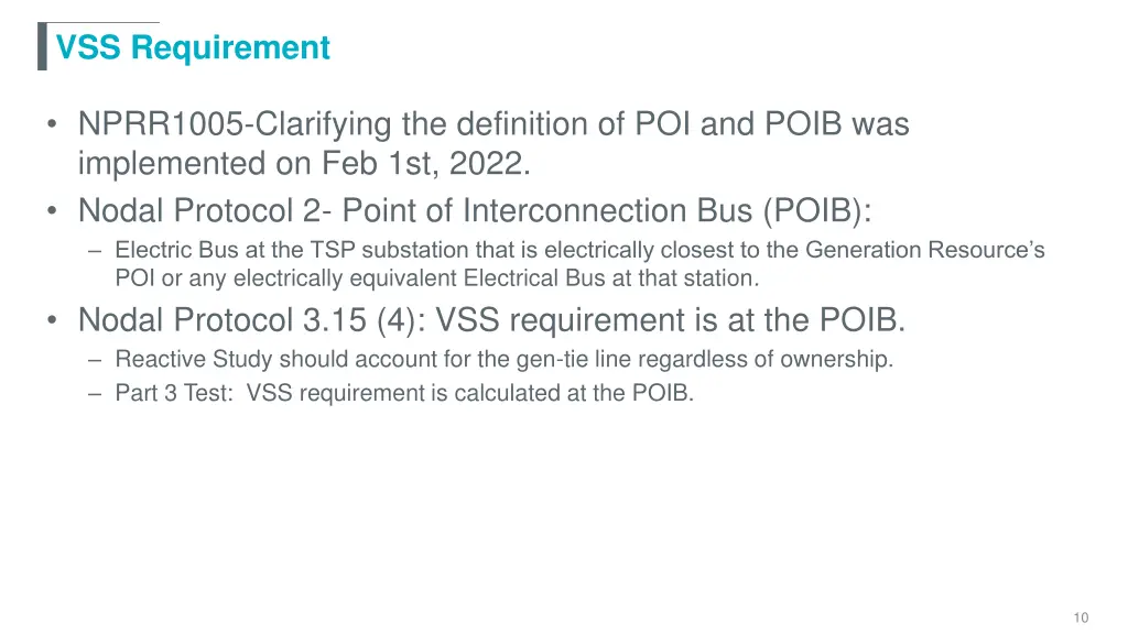 vss requirement