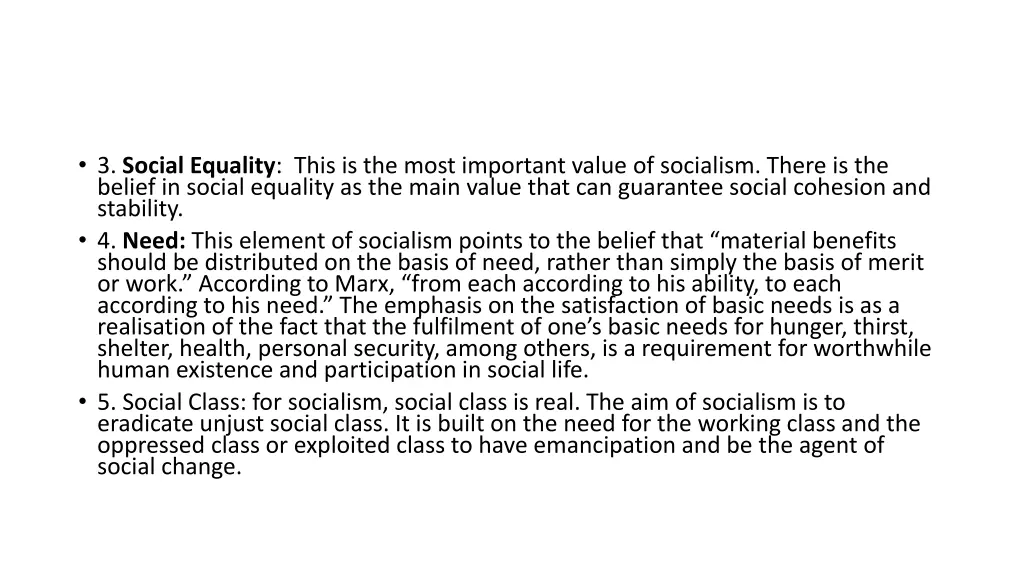 3 social equality this is the most important