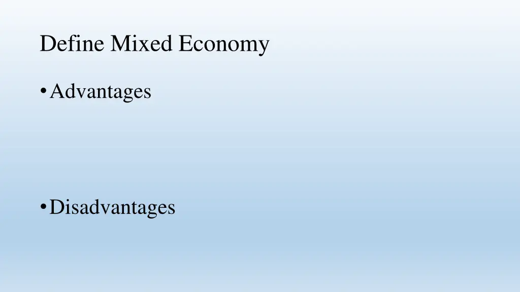 define mixed economy