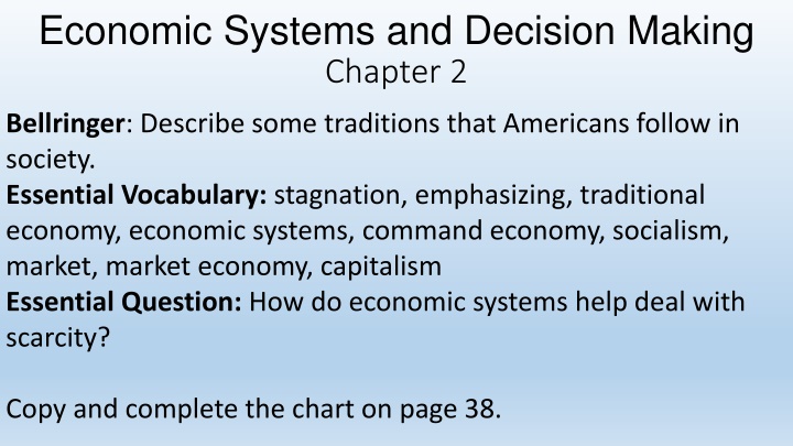 economic systems and decision making chapter 2