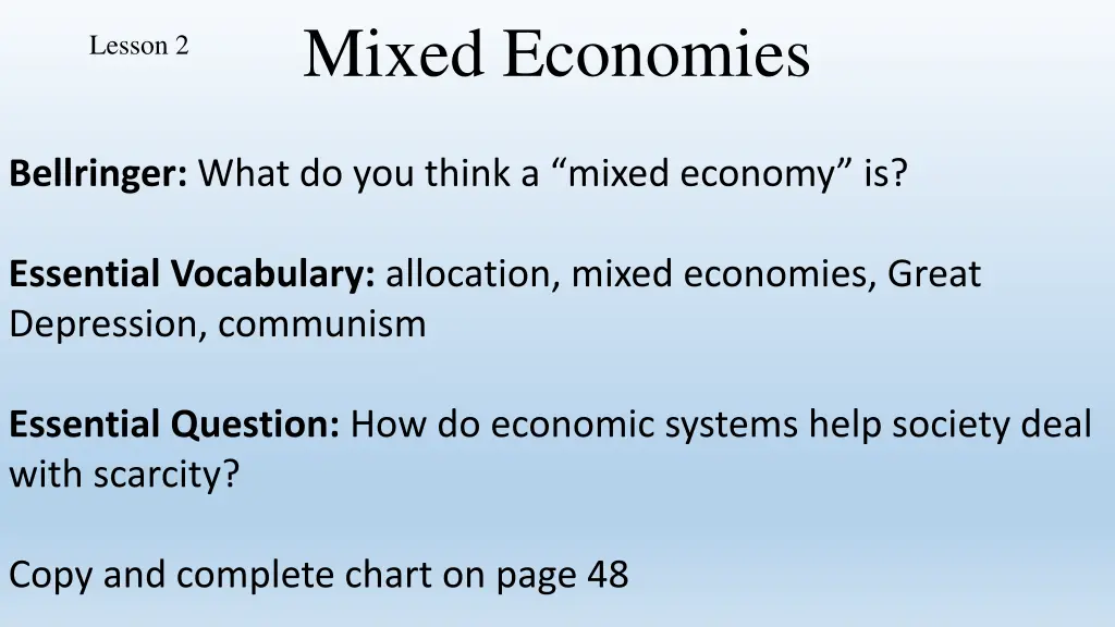 mixed economies