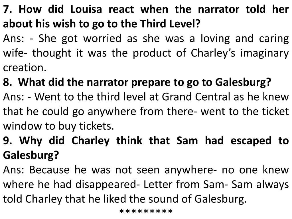 7 how did louisa react when the narrator told