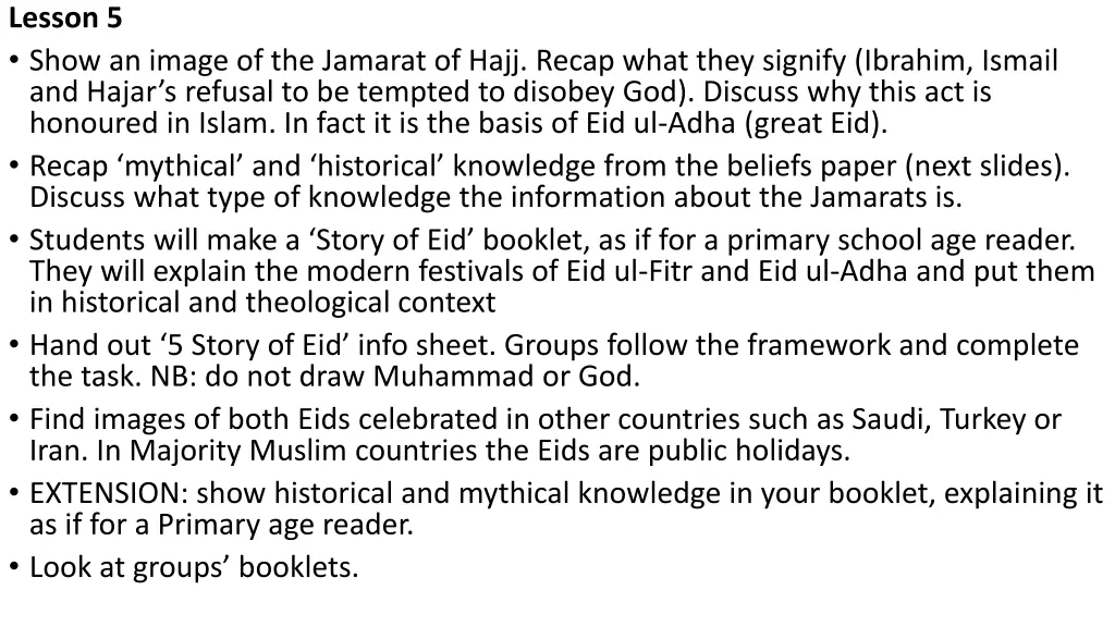 lesson 5 show an image of the jamarat of hajj