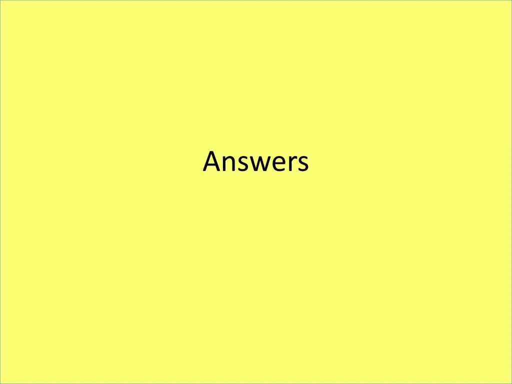 answers