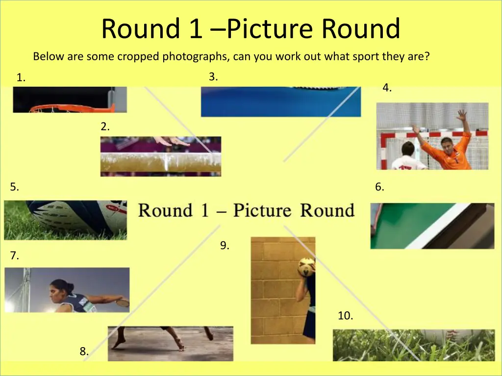 round 1 picture round