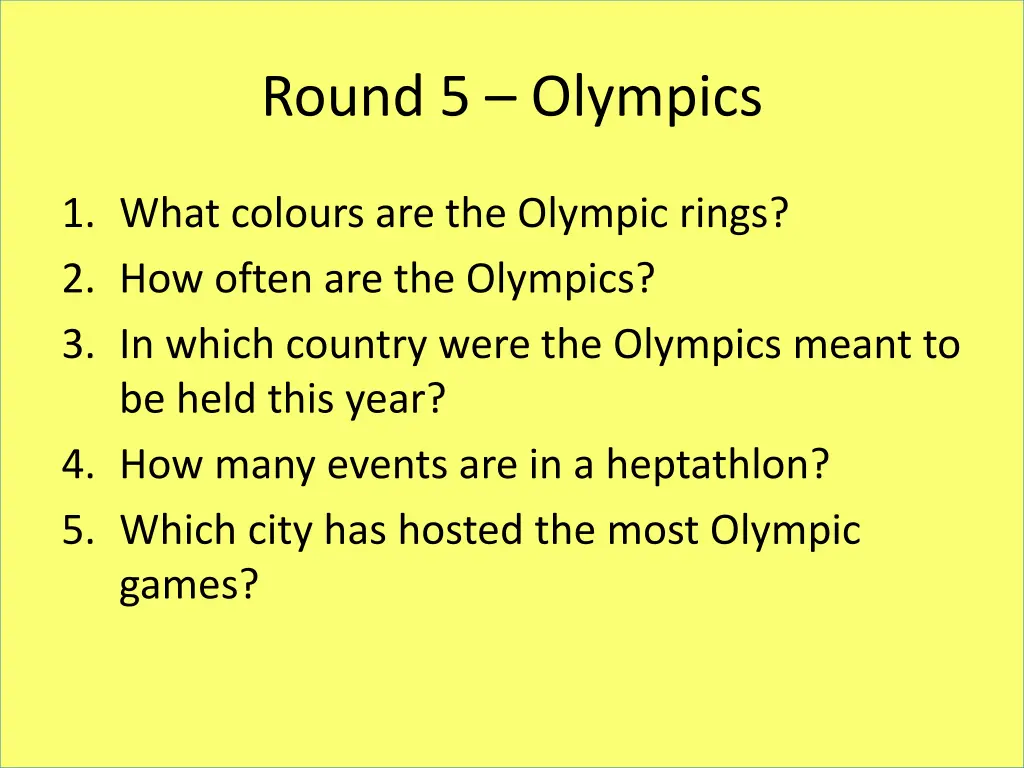 round 5 olympics