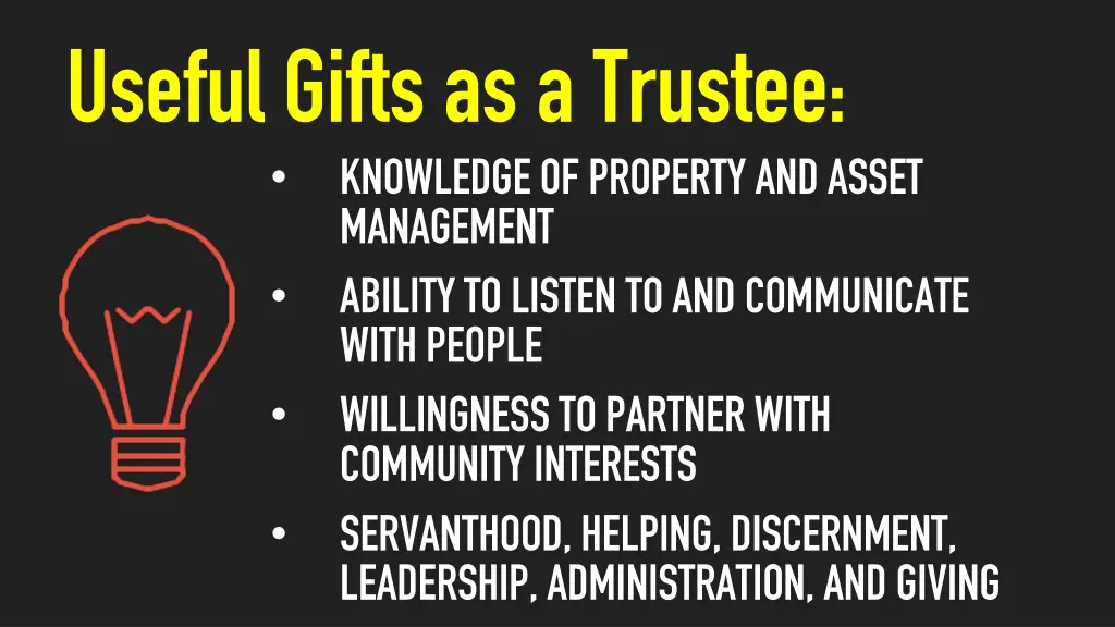 useful gifts as a trustee knowledge of property