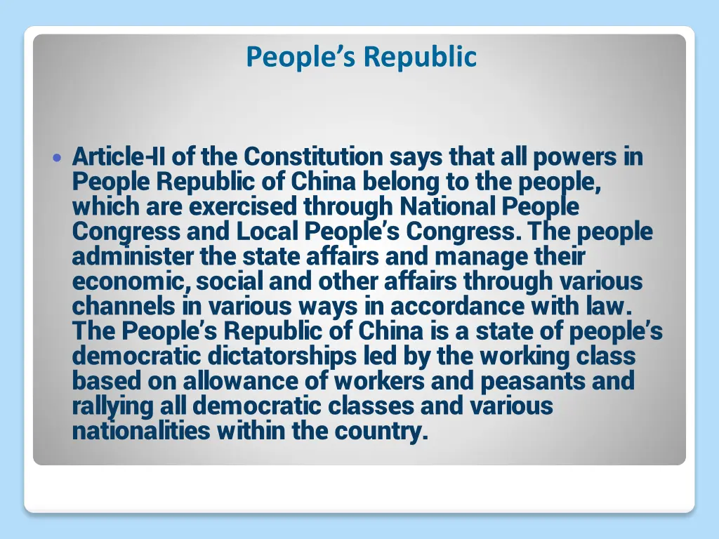 people s republic