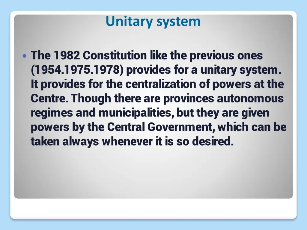 unitary system