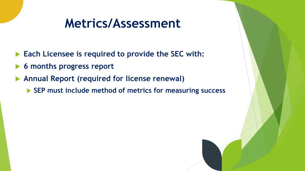 metrics assessment