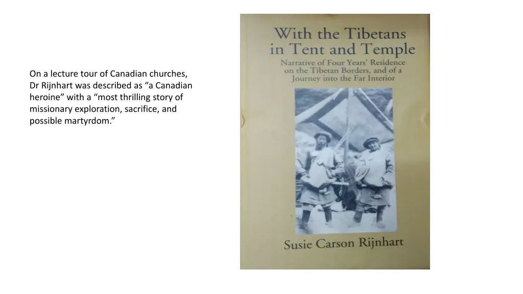 on a lecture tour of canadian churches