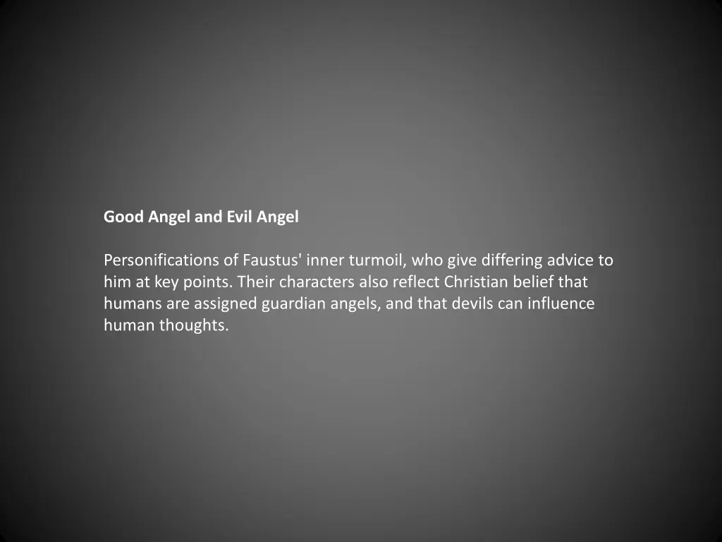 good angel and evil angel