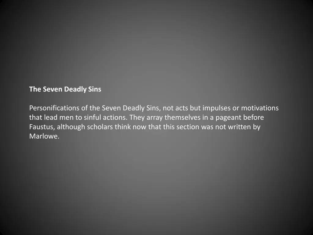 the seven deadly sins