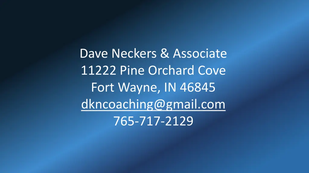 dave neckers associate 11222 pine orchard cove