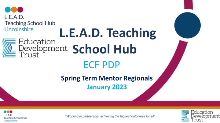 l e a d teaching school hub ecf pdp