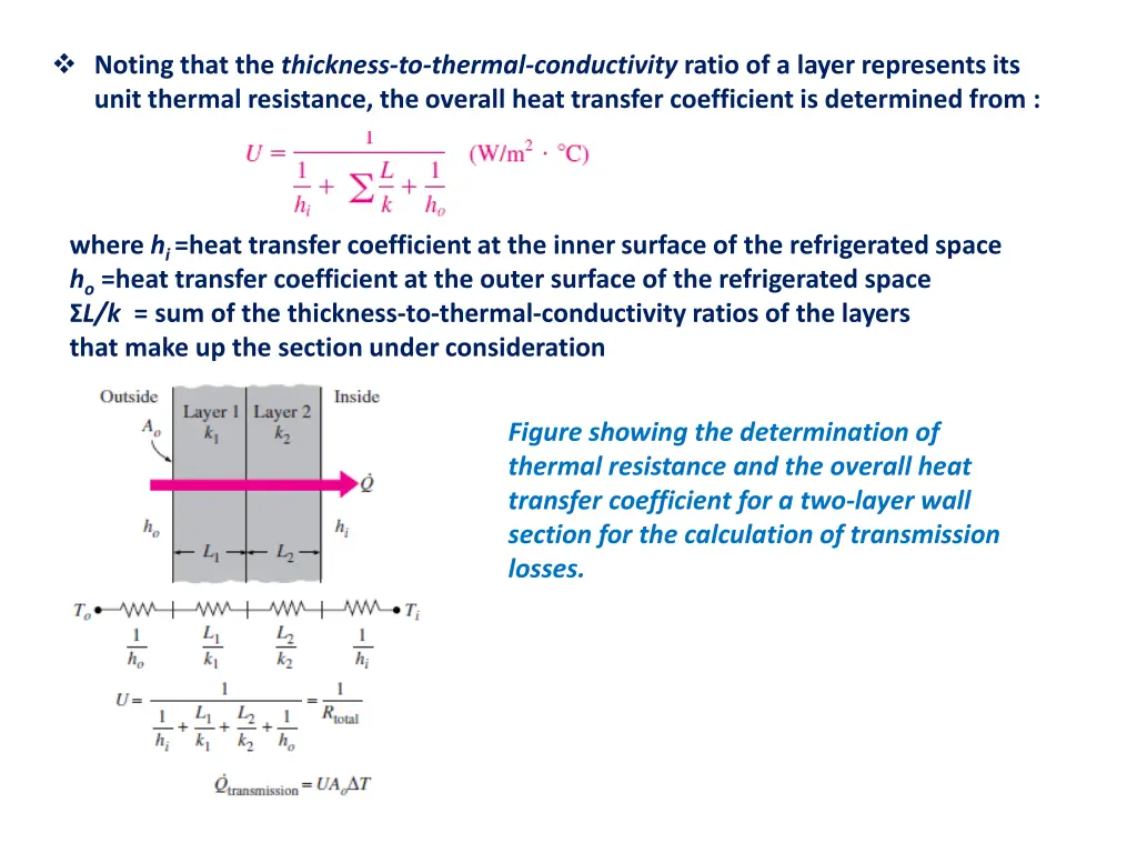 noting that the thickness to thermal conductivity