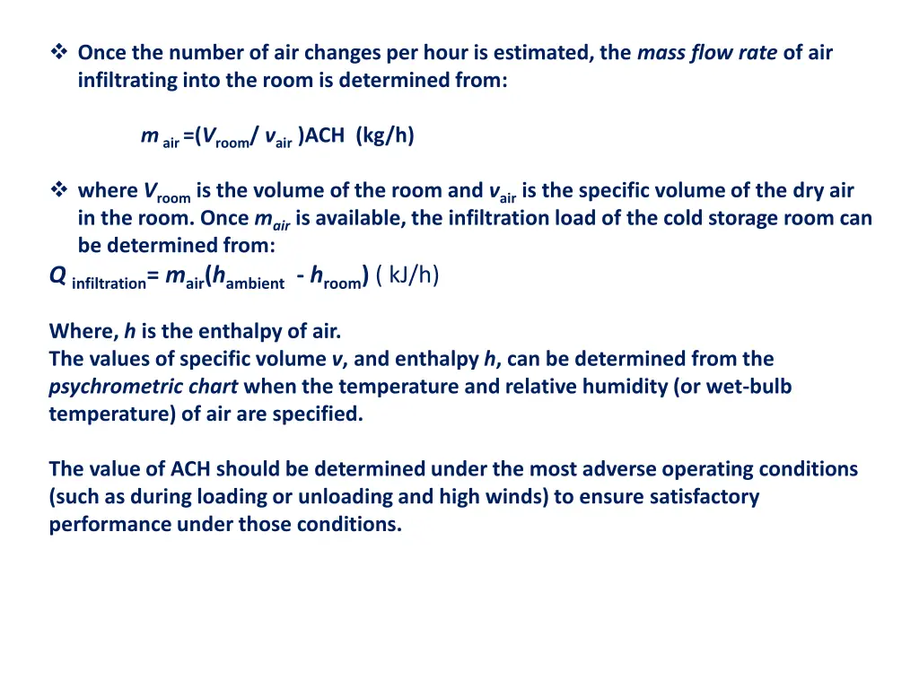 once the number of air changes per hour