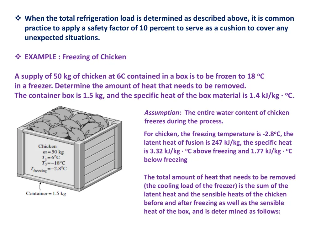 when the total refrigeration load is determined