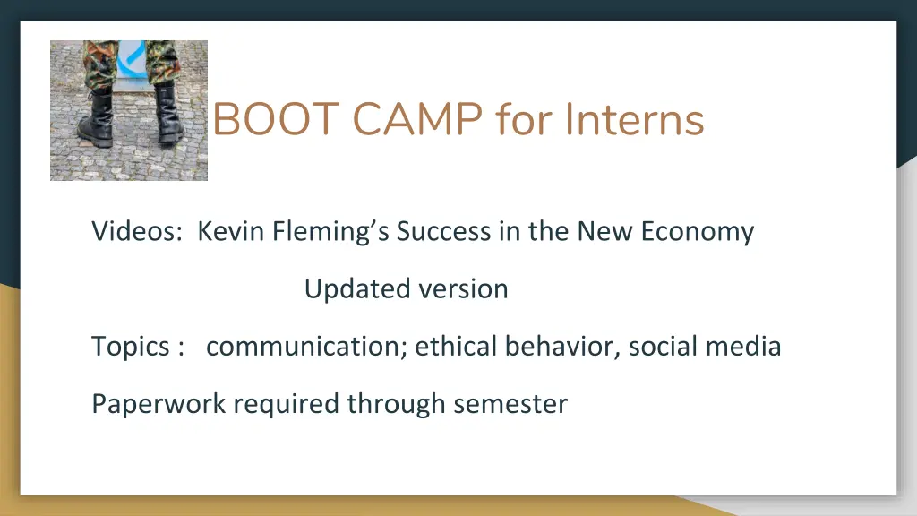 boot camp for interns