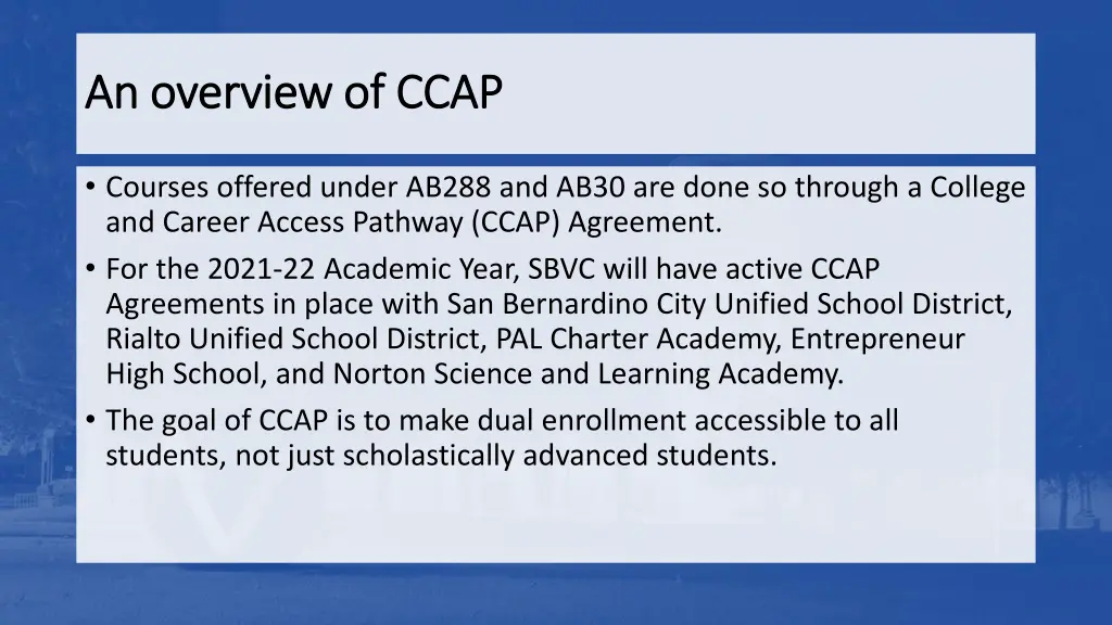 an overview of ccap an overview of ccap