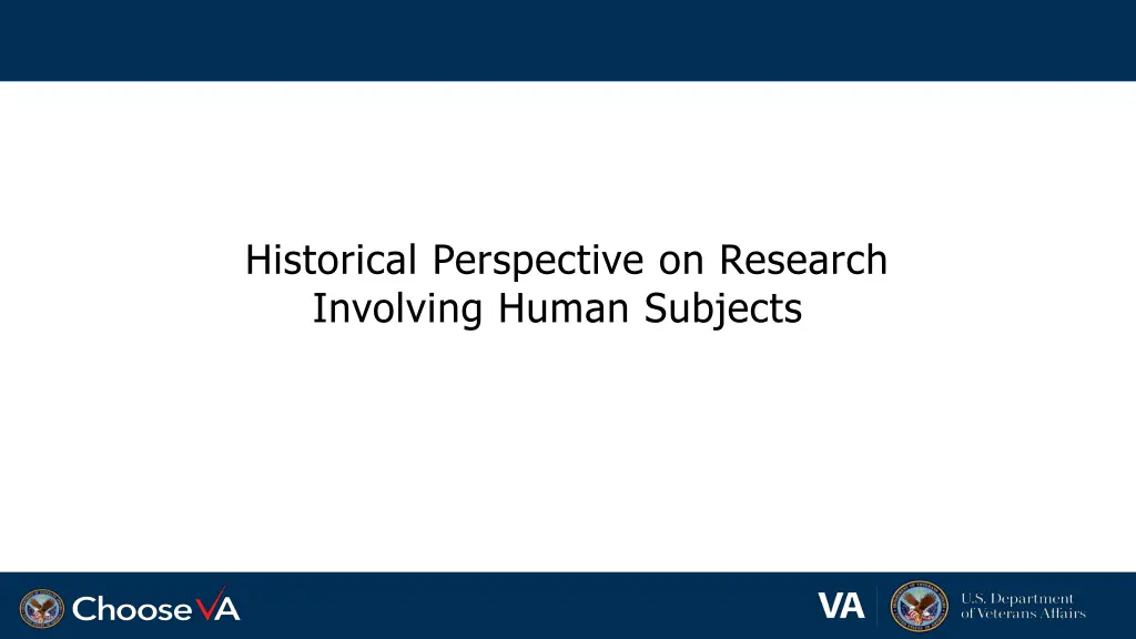 historical perspective on research involving