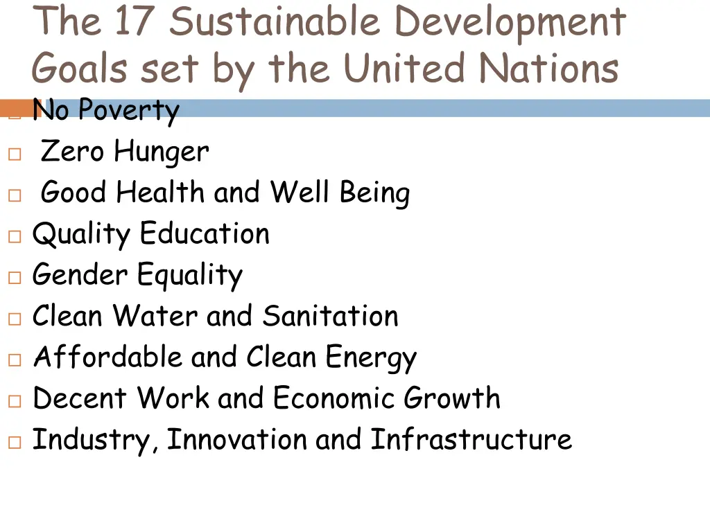 the 17 sustainable development goals