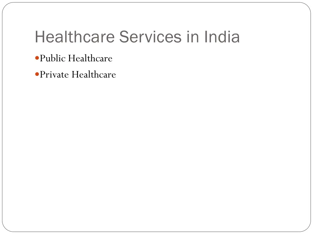 healthcare services in india